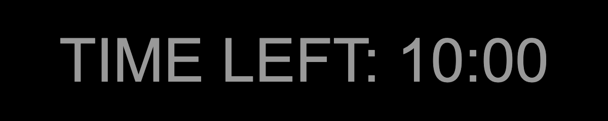 The output showing TIME LEFT: 10:00