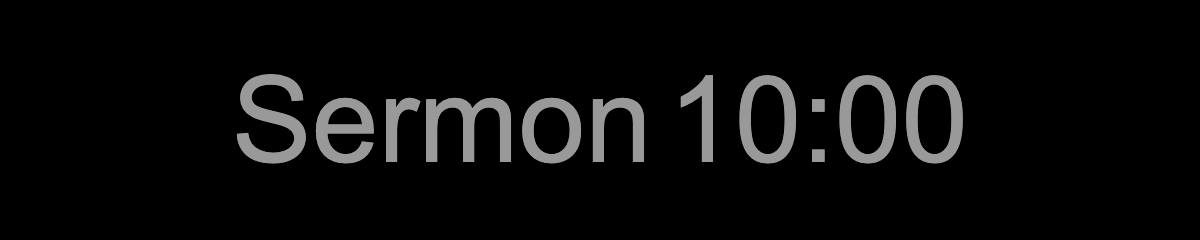 The output showing Sermon 10:00